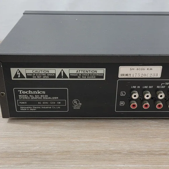 Technics SH-8036 Stereo Graphic Equalizer 7-Band Spectrum Analyzer Black Japan - Picture 4 of 6